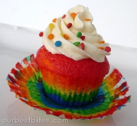 Birthday Cake Recipes on Bright Idea  Rainbow Cupcakes