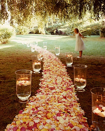 This DIY wedding aisle inspiration from Martha Stewart Weddings is one 