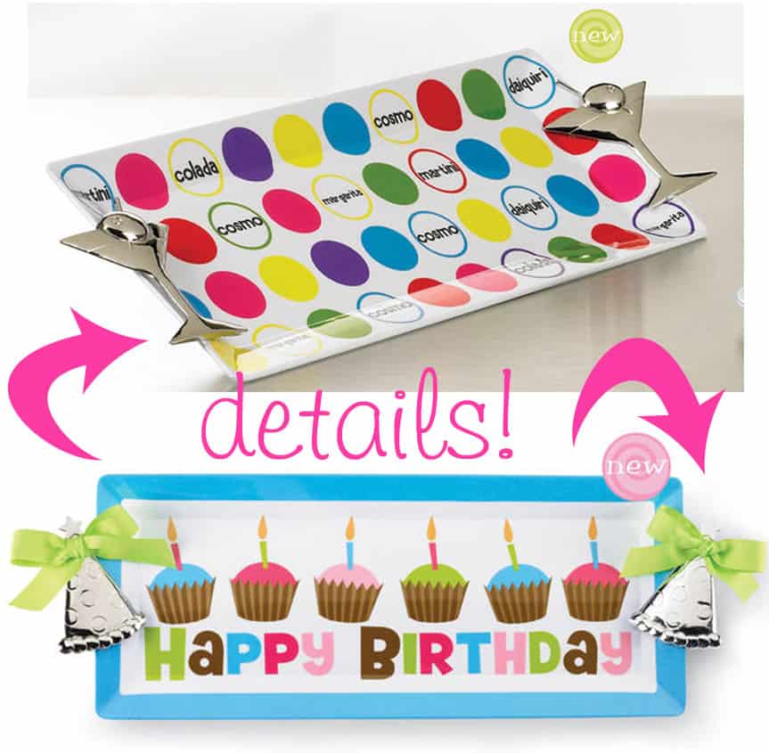 bright cocktail serving platters
