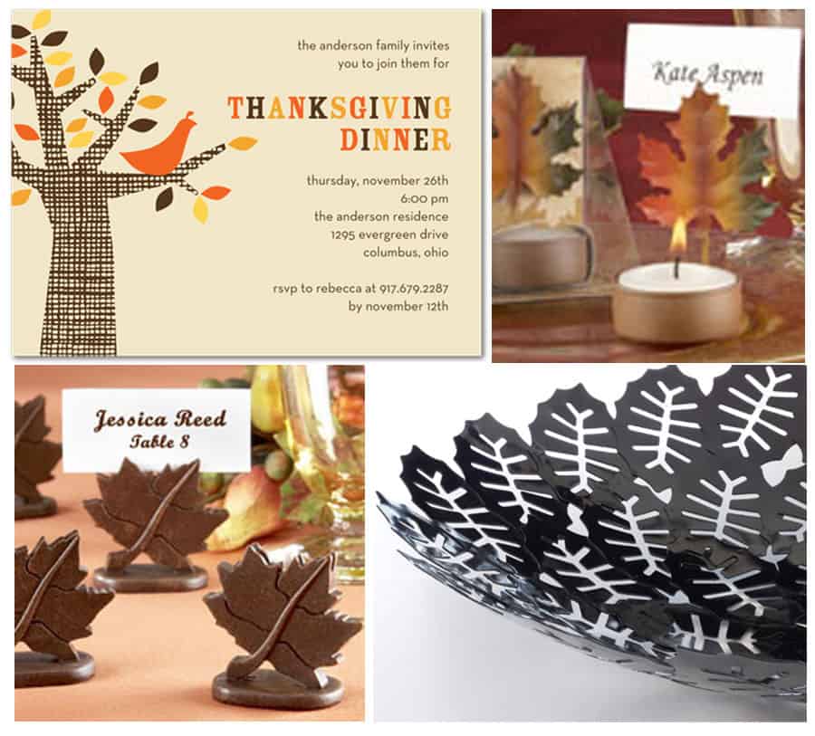 leaf themed thanksgiving decor