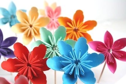 decorating with paper flowers