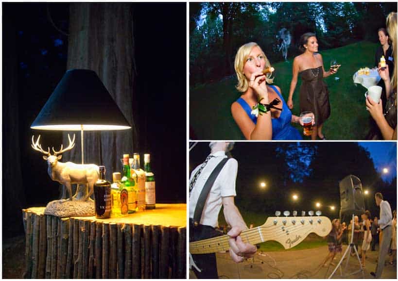 Keeping with the wedding in the woods theme we incorporated magical