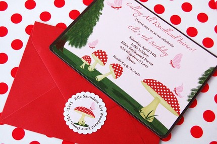 woodland fairy invitations