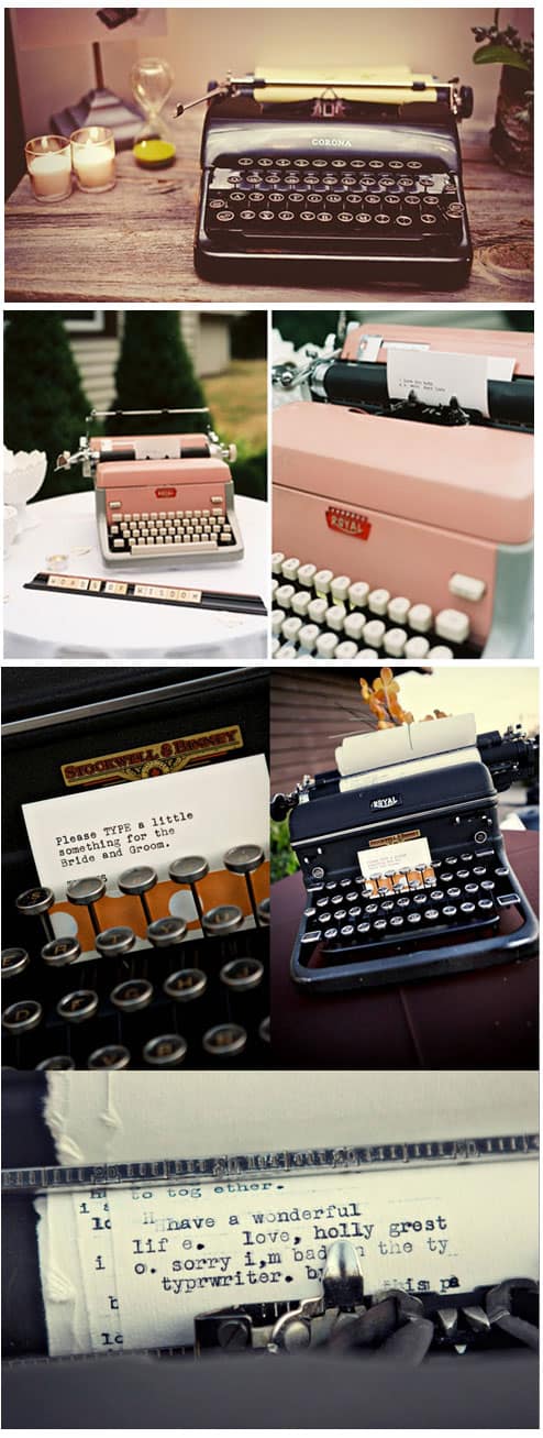 typewriter guest book