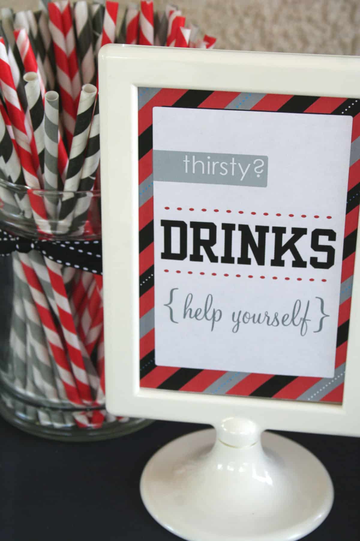 DIY party decorations {Signs}  Thoughtfully Simple