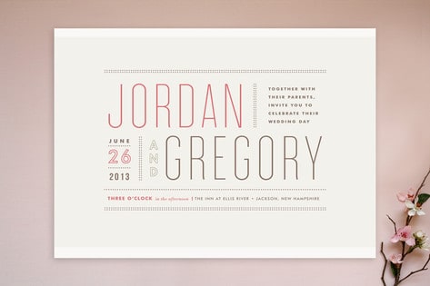Chalkboard This wedding invitation has plenty of character with a 