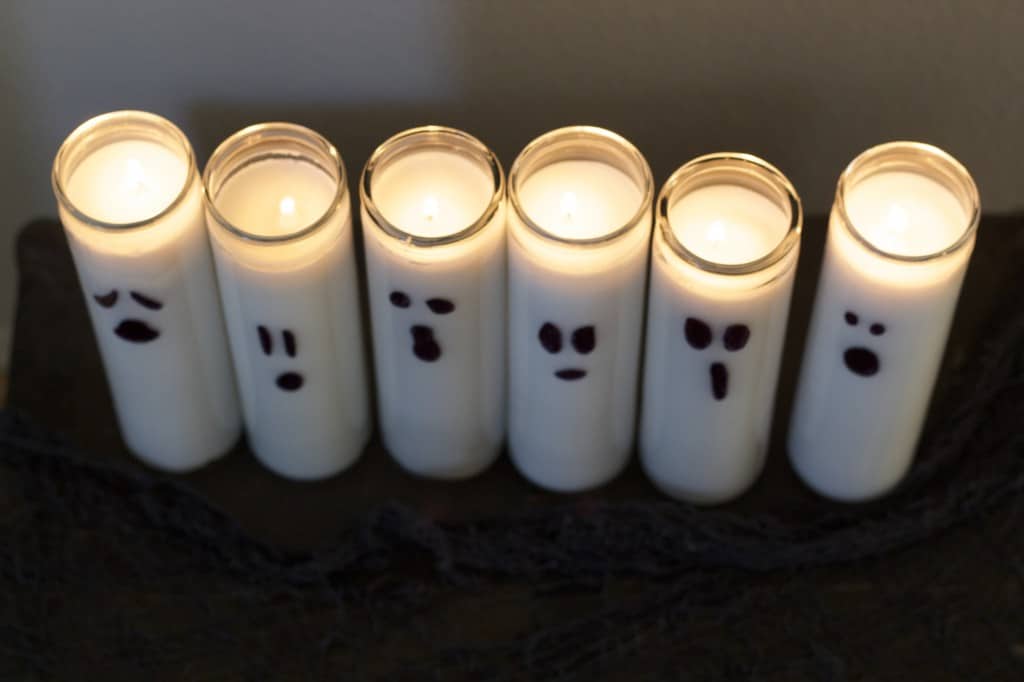 DIY Ghost Candles 