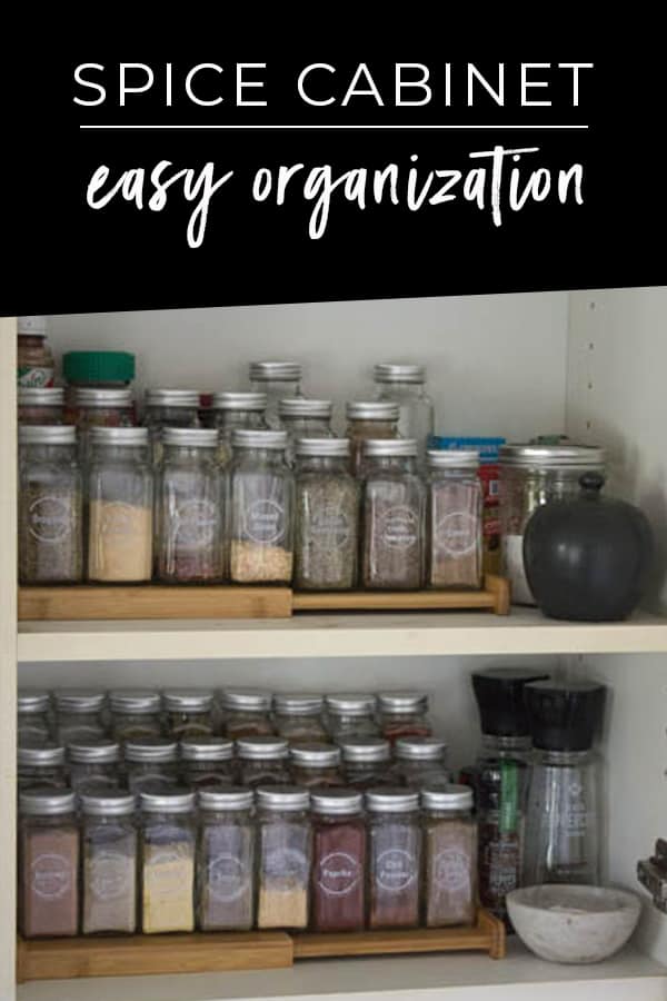 Simple Spice Cabinet Organization